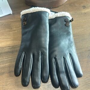Auclair  Lined Leather Gloves genuine sheepskin size small